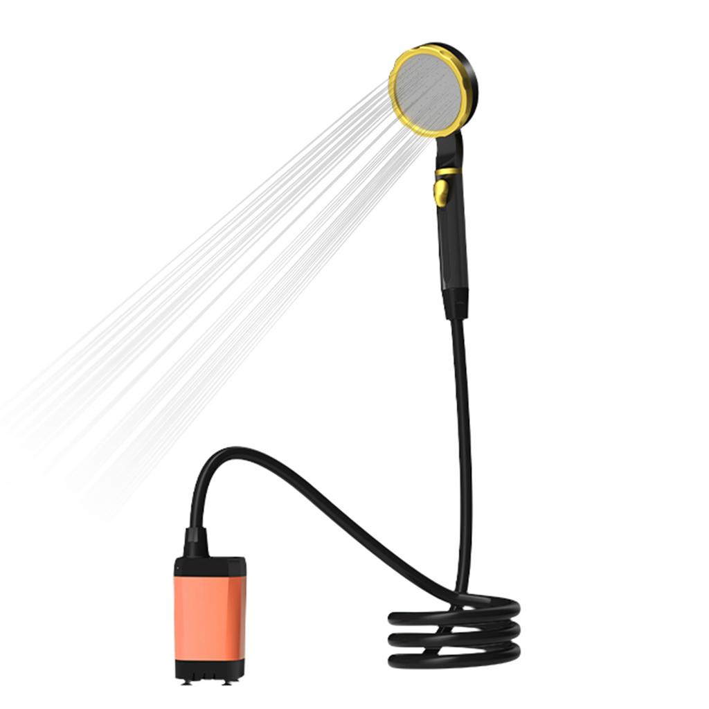 Przenośny Prysznic Elektryczny Prysznic Kempingowy z Pełnym Cyfrowym Wyświetlaczem Temperatury Pozostałego Akumulatora 2 Mo