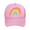 Retro Rainbow Arch Minimal Graphic Mesh Baseball Cap Polyester Forward Observations Hat Adjustable Golf Hat Summer