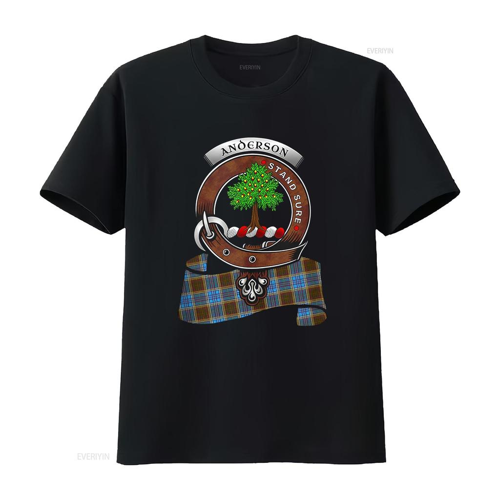 Anderson Scottish Clan Badge Tartan T Shirt Stand Sure Design Premium Quality Unique Print for Men's Fashion vintage Washed