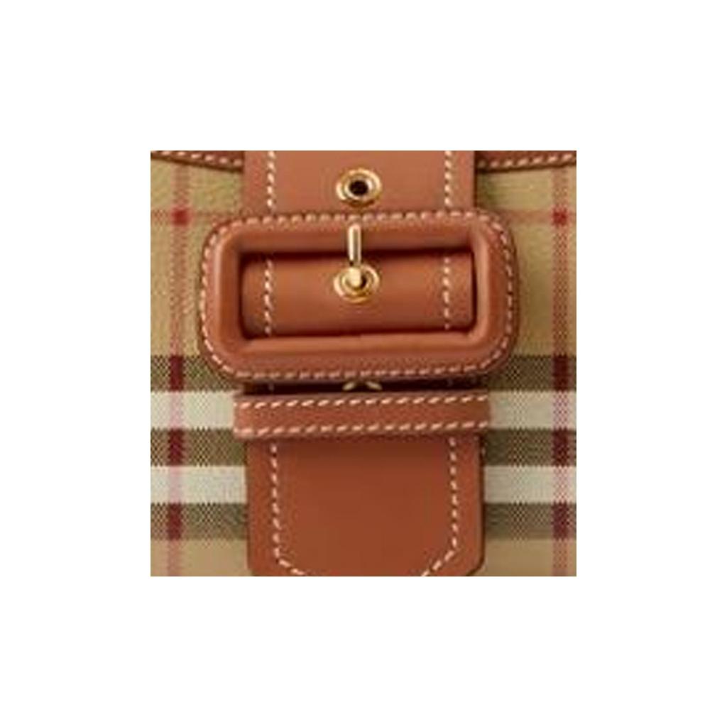 Burberry Sling Adjustable Shoulder Strap Checkered Polyurethane Tote Bag Women Shoulder Bag Classic-Beige Heather-Brown 80705631