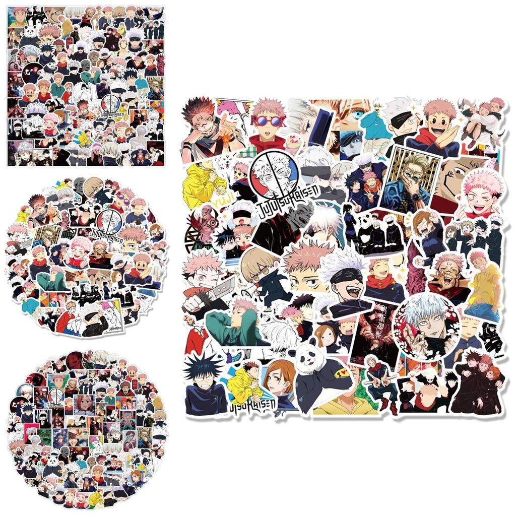 100pcs Vibrant Anime Jujutsu Kaisen Stickers Perfect For Laptops And Skateboards