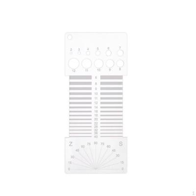 Yarn Thickness Ruler Transparent Knitting Tool Gauge MultiFunctional Acrylic for