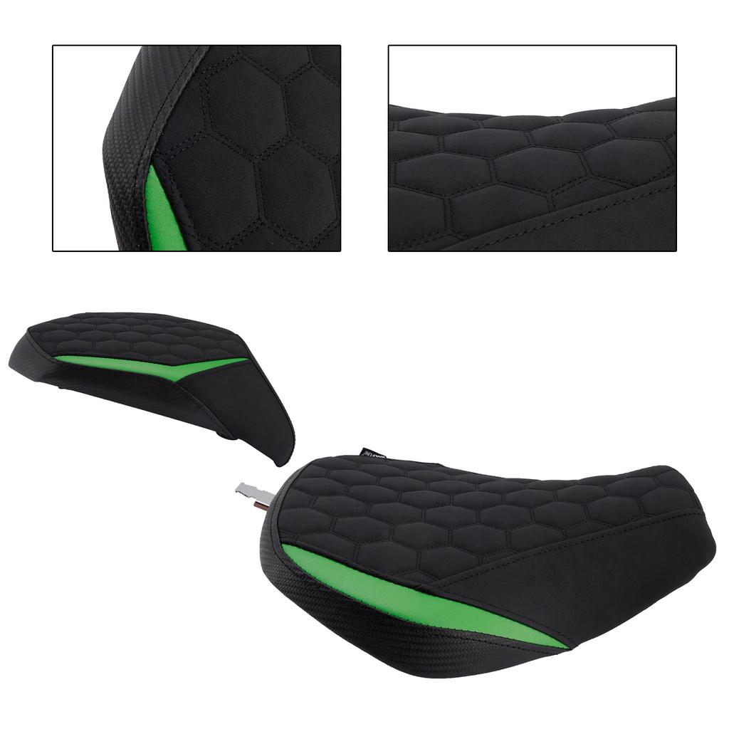 Front&Rear Raider Passenger Cushion Kit Green2 For Kawasaki Ninja H2 Sx 22-25