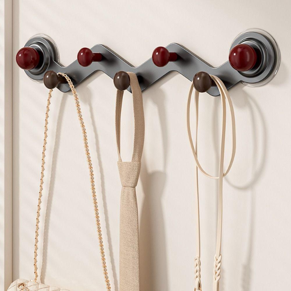 Row Hook Rustproof Suction Cup Hooks Powerful Suction Plastic Wall Organizer Rack Waterproof Portable Coat Storage Hooks Shower
