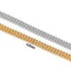 1 Meter Edelstahl Goldfarbe Dreilagige Perlenketten Halsketten mit Perlen Schmuckzubehör Armbänder DIY Schmuckherstellung Zubehör