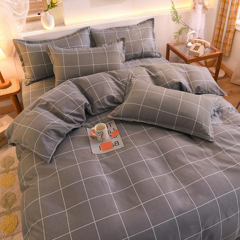 Bettwäsche-Sets, Bettbezug aus Baumwolle, für Einzelbett, Doppelbett, Queen-Size-Bett, Bettdecke/Bettbezug, Leinen-Set