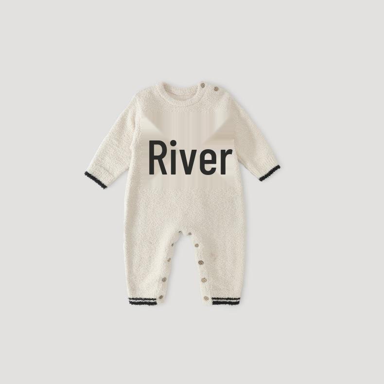 

Осенне-зимний велюровый вязаный детский ромпер - Теплая пижама для новорожденных мальчиков и девочек 66