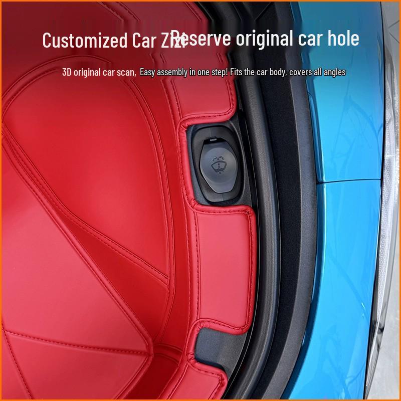 YU7 Trunk Mat: Leather, Anti-dirty, Wear-resistant, Full Coverage Tail Box Mat Accessories.