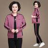 Women's Loose Fit Tracksuit Long Sleeve Stand Collar Jacket Straight Leg Pants Casual Matching Two Piece Set
