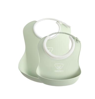 BabyBjorn Baby Powder Two Sizes Available To Accompany Your Adjustable Only 66g Bib, 2-Size Set, Green, Baby's Growth, Neck, Ultra-Lightweight Design,