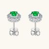 Silvere Glam Trendige Europäische Und Amerikanische Retro Hip-hop, Smaragd Ohrstecker, High-End Design Ohrringe Für Frauen, S925 Sterlingsilber Ohrringe