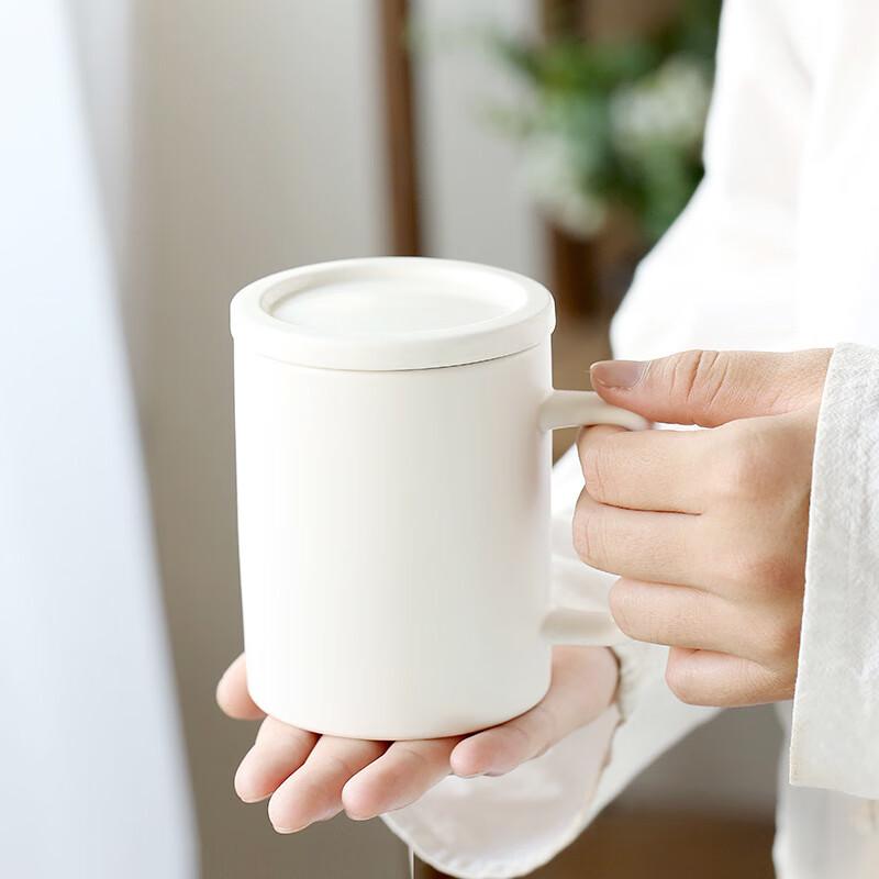 Changbaosen Ceramic Mug with Lid and Handle