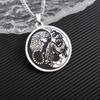 Titanstahl Dominanter Drache Tiger Yin Yang Tai Chi Herren Anhänger Halskette