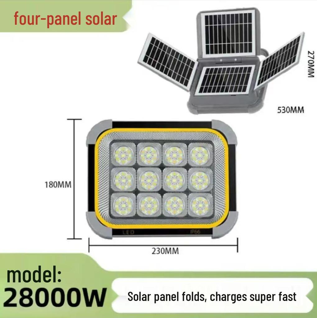 Solar-Ultrahelle Wasserdichte Wiederaufladbare Outdoor-Flutlichtleuchte