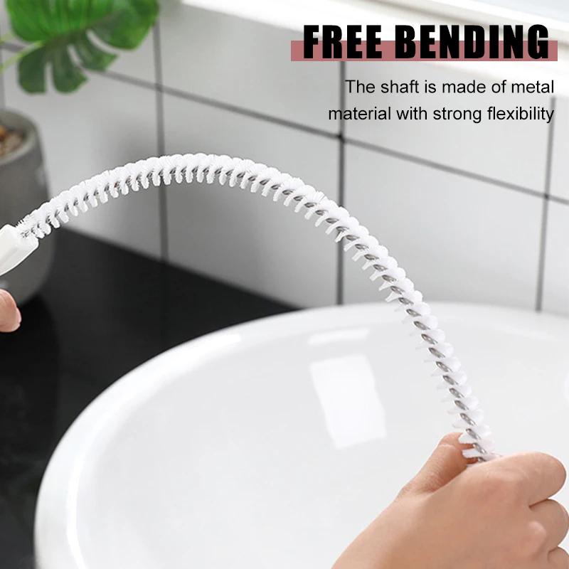 45cm Flexible Drain Hair Snake Clog Remover Sink Bathroom Tub Cleaner Drain Brush Sewer Pipe Dredging Cleaning Tools