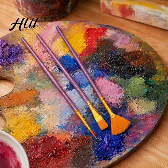 Watercolor Brush Kit for Kids 12PCS Paint Set, Professional Nylon Hair Brushes, Good Artist Brushes Acrylic Painting Water Absorption Art Oil