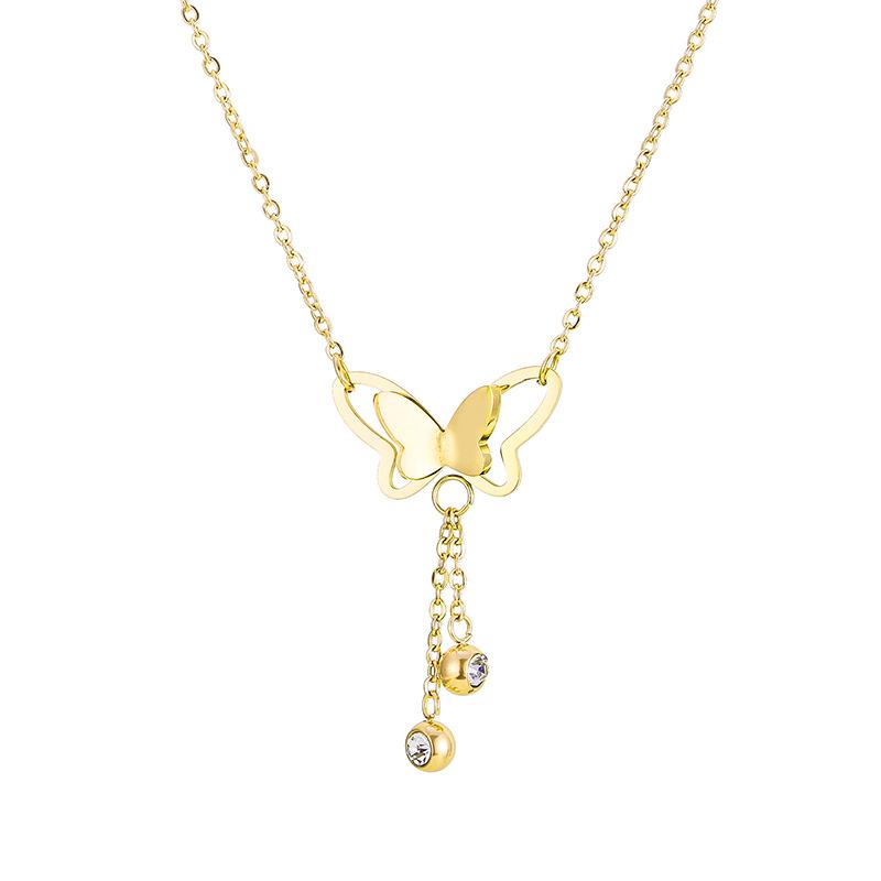 

Ожерелье-бабочка, женская сексуальная розовая золотая цепочка на ключицу с индивидуальным темпераментом