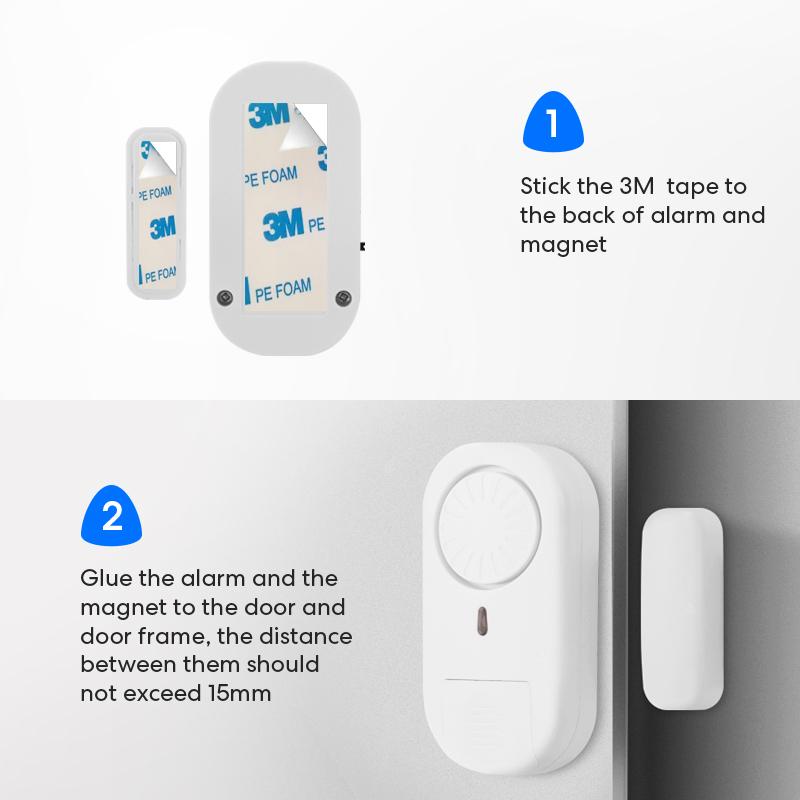 1Pcs/2Pcs/4Pcs Security Home Window and Door Burglar Alarm System Magnetic Sensors for Home Security Systems, Door and Window a