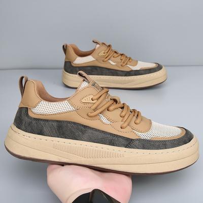 Men's Shoes Summer New Versatile Wide Head Thick Baseplate Shoes Men's Breathable Mesh Non-slip Sports Casual Shoes Men's