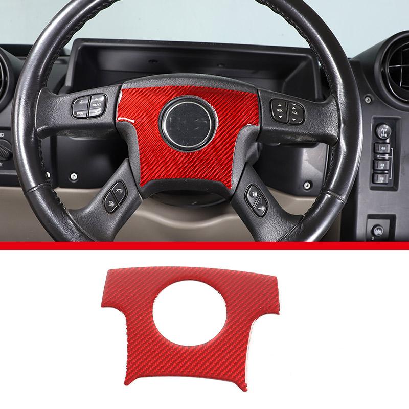Red Soft Carbon Fiber Door Handle Steering Wheel Gear Shift Trim Cover Stickers Fit For Hummer H2 2003-2007 Interior Accessories