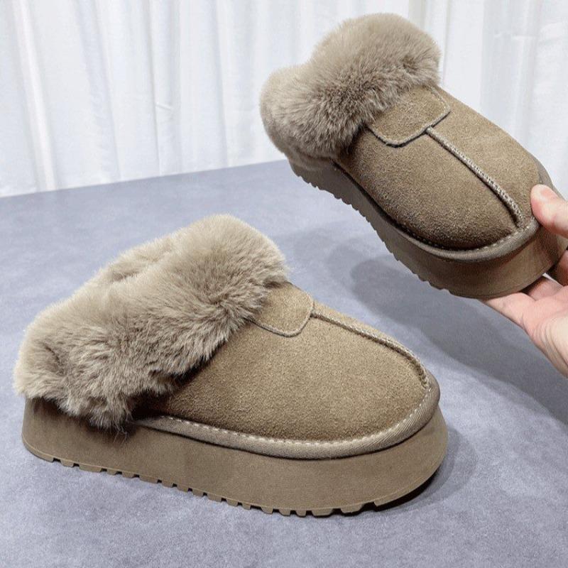 New Thick-soled Shoes, Snow Boots, Women's Shoes, Thickened and Fleece Flip-flops