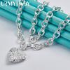 925 Sterling Silver Heart Photo Frame Necklace For Women Party Fashion Jewelry