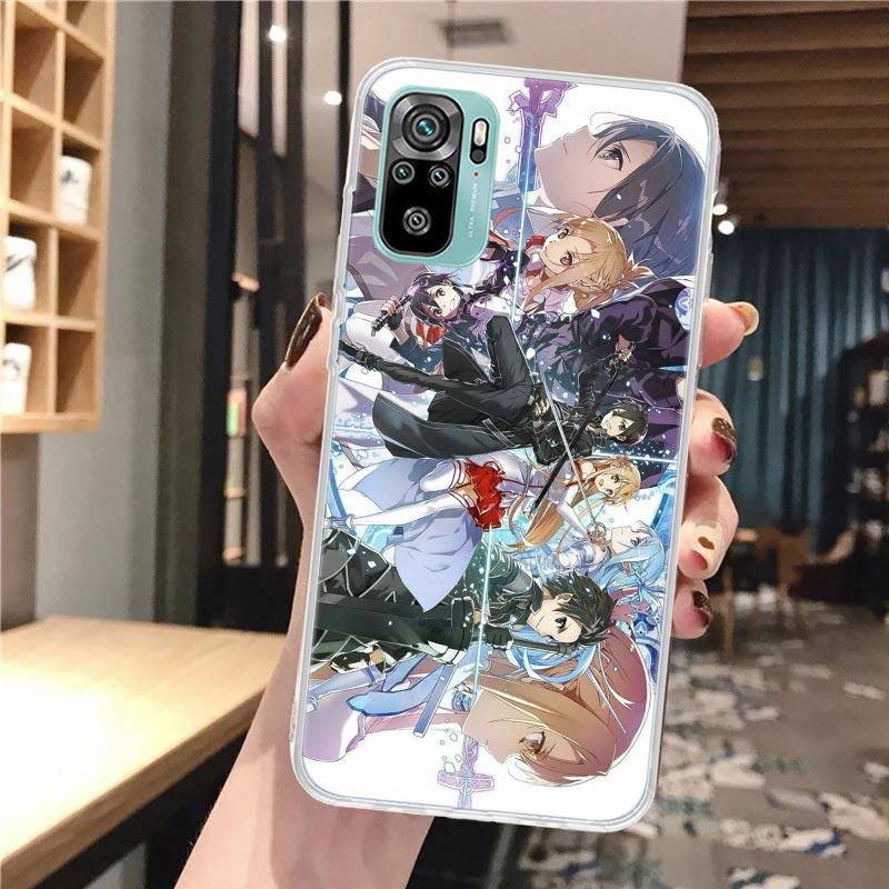 Anime Sword Art Online SAO Soft Phone Case For Xiaomi Redmi Note 14 14S 13 12S 12 11S 11 11E Pro Plus 11T 10S 10 9S 5G Pattern C