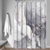 Handon Modern Gradient Marble Waterproof Shower Curtain