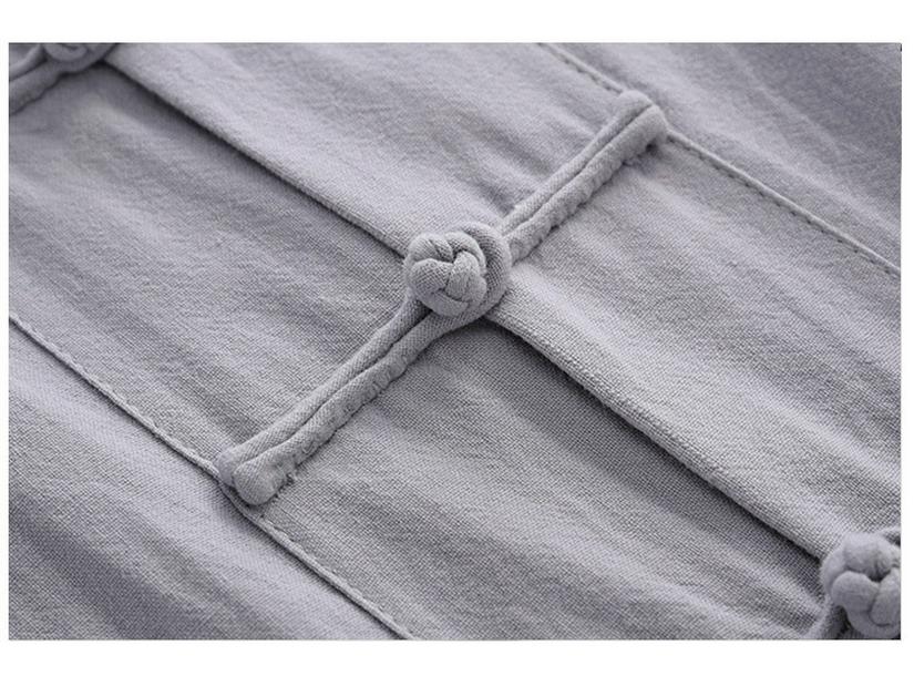 Men's Short-Sleeve Summer Chinese Tang Suit - Frog Button Style for Middle-Aged & Elderly