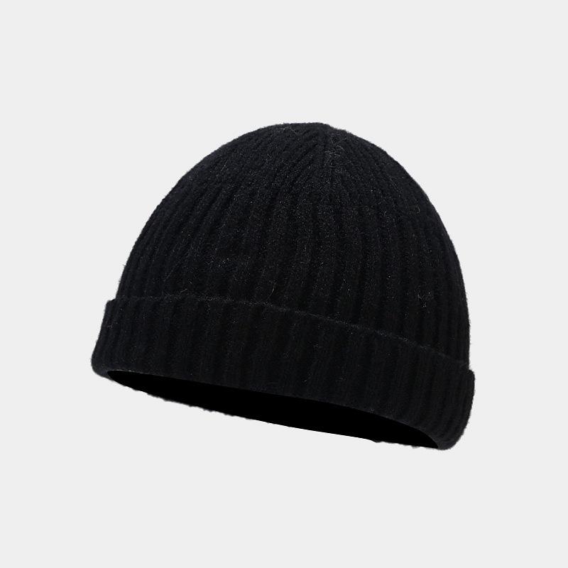 

Котелок мужской осенне-зимний вязаный модный студенческий шерстяной женский уличный теплый без полей от холода One Size