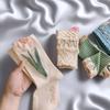 4 Pairs 3D Textured Ankle Socks Set, Floral Embossed Cottagecore Socks for Women, Fashion Casual Low Cut Socks, Women Socks