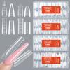 256Pcs/Box Nail Sandwich Dual Form Nail Tips Quickly Building Gel Form Nail System Full Cover Tips Nail Extension Form