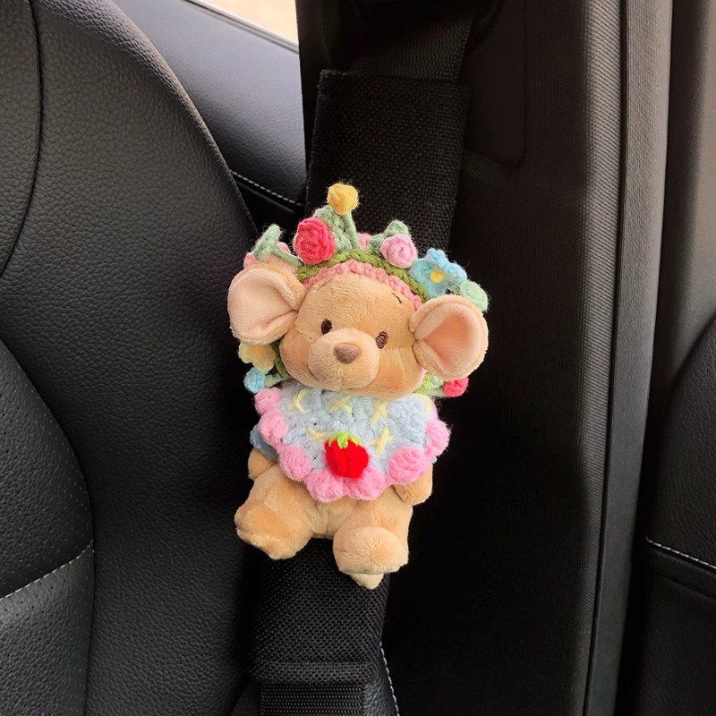 

Creative Cartoon Cute Flower Doll Car Seatbelt Shoulder Pad Anti-Neck Strain, Suitable for All Seasons, High-End Feel Hairpin Kangaroo Doudou-Shoulder Pads