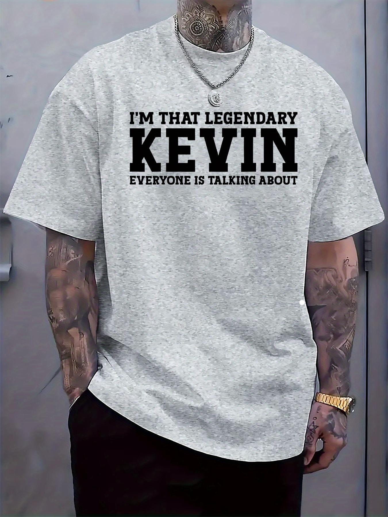 

Legendary Kevin Announces a Print Round-Neck Short-Sleeve T-shirt S