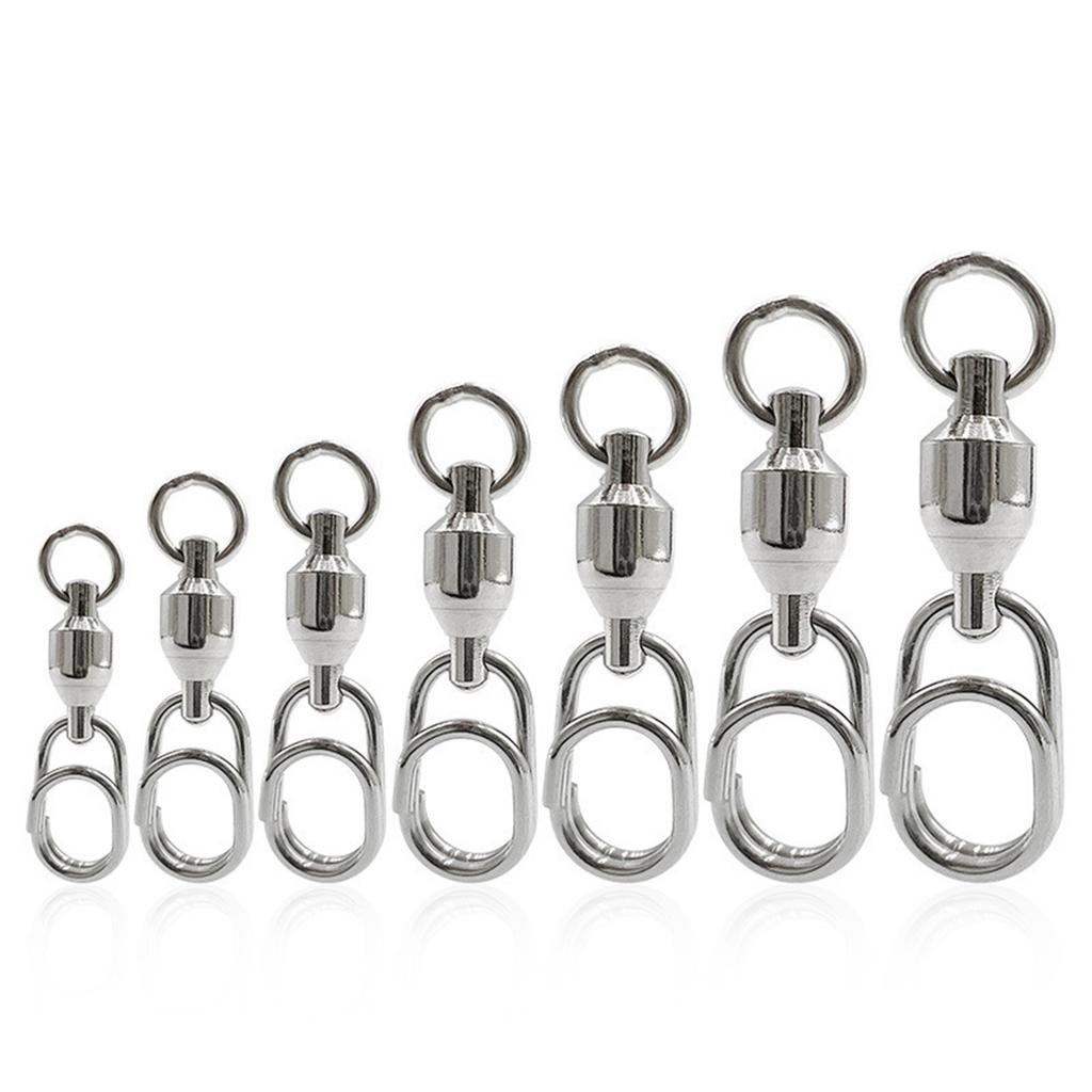 Stainless Steel Quick Snaps Power Speeds ??Swivel Pass Through Guide Rings Sea Fishing Lure Rod Line Connector Accessory