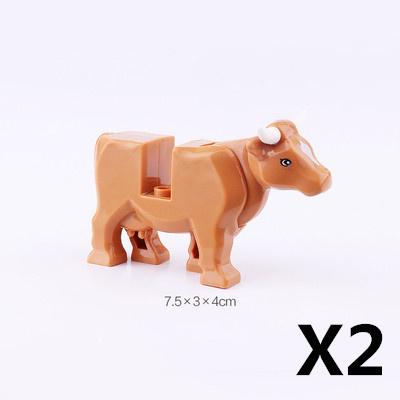 MOC Medieval Building Blocks Figure Accessories Zoo African Elephant Camel Deer Wolf Crocodile Warhorse Mini Brick Toy Gift R058