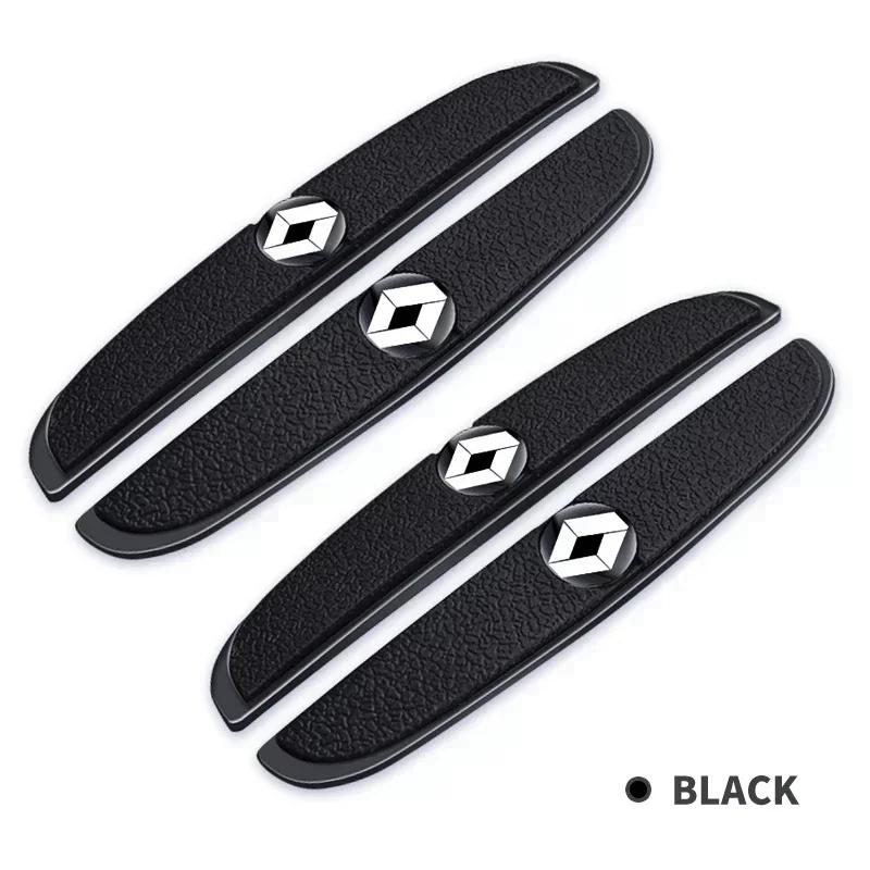 4Pcs Car Door Anti-Collision Emblem Sticker For Renault Megane 1 Scenic Logan Laguna Espace Symbol Clio 4 RS Dacia ZOE Koleos Y222