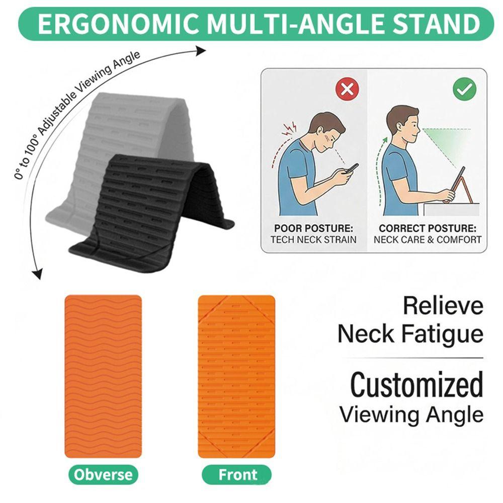 Portable Foldable Silicone Phone Stand Anti-Slip Smartphone Stand New Flexible Phone Stand Office