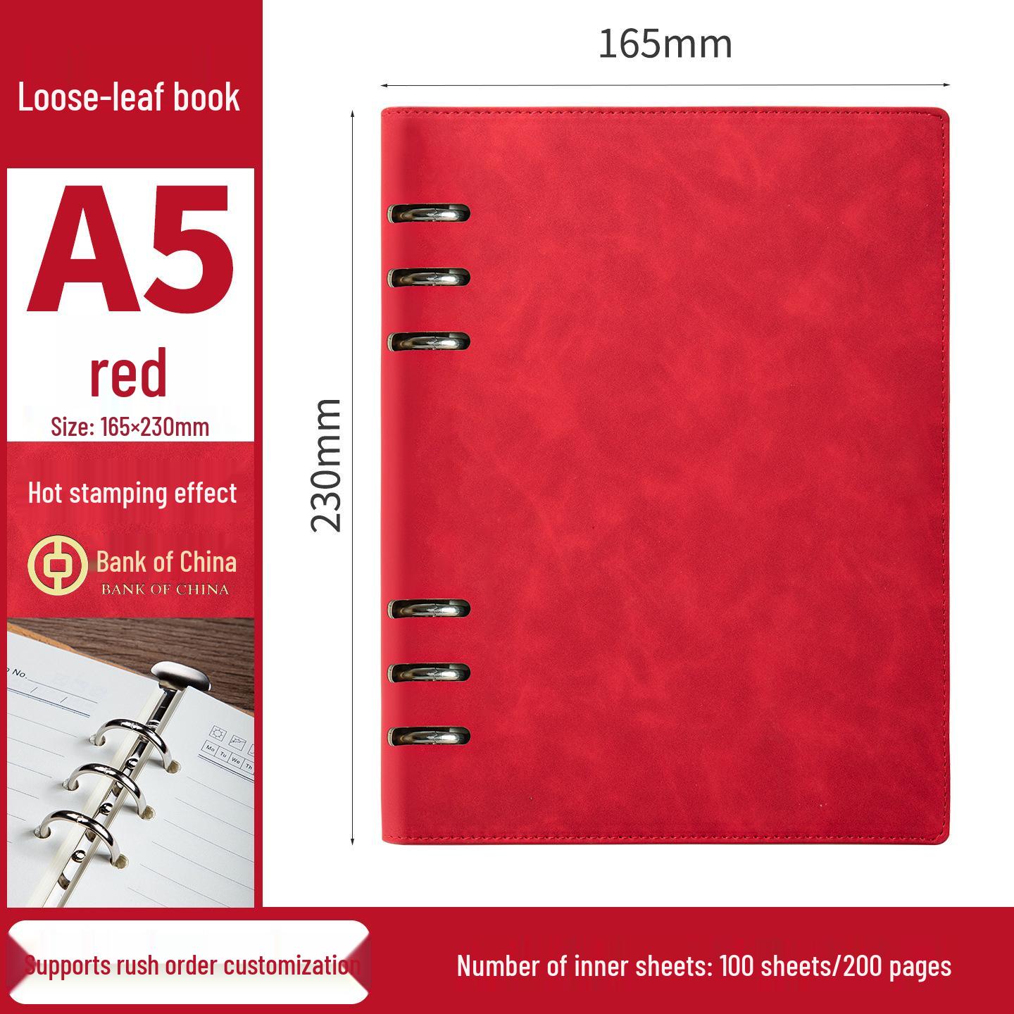 Guochao A5 Loose-Leaf Notebook Gift Set: Custom Business Office Diary & High-Value Journal