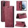 Premium Vintage Leather Wallet Case for Samsung Galaxy S21+ / S21 Plus - Flip Cover with Card Slots, Shockproof Retro Style (4 Colors)