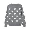 Women's Sweater Casual Round Collar Warm Pullover Heart Women Autumn Winter Knitted Sweater