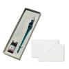 Herbin Handcrafted Glass Pen Tsumugi Emerald and Mini Ink Grayish Green 10ml Gift Set with G.LALO Card & Envelope