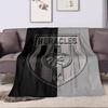 Warm Throw Blanket Heracles Almelo Dutch Football Club Black Gray Split Shield Text 1903 Horse Head Emblem Sports Fan Art Gift