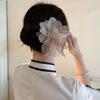 Moño de Flor para el Cabello con Perlas para Mujer Diseño Floral Retro Palillos para el Cabello con Borla de Perla para Mujeres, Niñas y Salón de Peluquería
