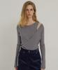 CITYBREEZE Slim Fit Diagonal Wrap Ribbed Knit_Grey