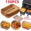 150pcs Air Fryer Paper Non-stick Square Parchment Paper Heat Baking Mat Oil-proof Waterproof Baking Liners for Air Fryer