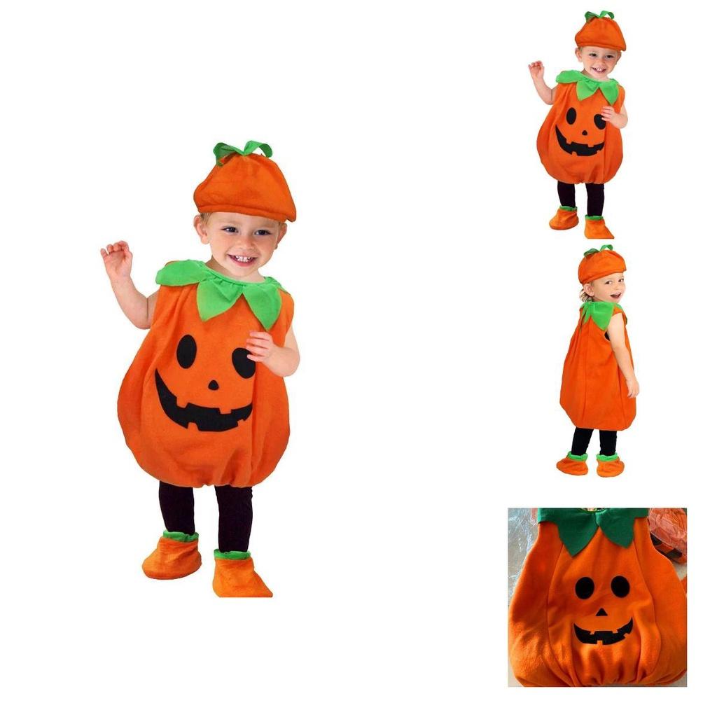 Adorable Kid Halloween Pumpkin Costume Set For Toddler Baby Cosplay Fun