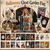 Halloween Garden Flag with Leaf Print for Fall Outdoor Decor