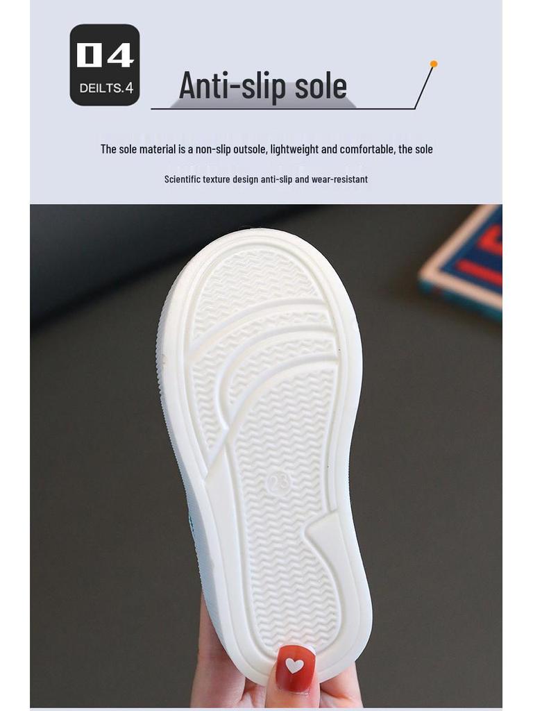 Hohle atmungsaktive Mesh Flyknit Slip-On Schuhe für Kinder - Rutschfeste weiche Sohle, lässige Babyschuhe