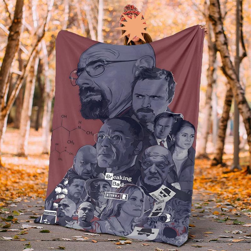 Bad Flannel Blanket Soft Warm All-Season Throw, Design for Camping, Car Travel, Hiking Sofa, Bed, Office Perfect Gift for Parties